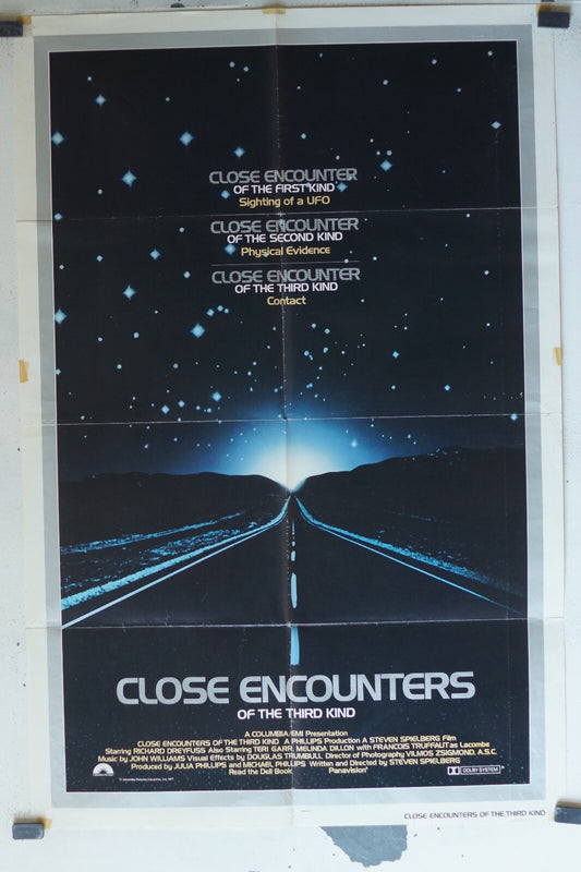 CLOSE ENCOUNTERS MOVIE POSTER ORIGINAL 75x100 Richard Dreyfuss , Teri Garr