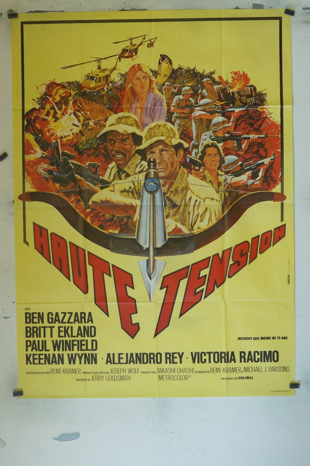 HAUTE TENSION ORIGINAL 120x160 BEN GAZZARA, BRITT EKLAND