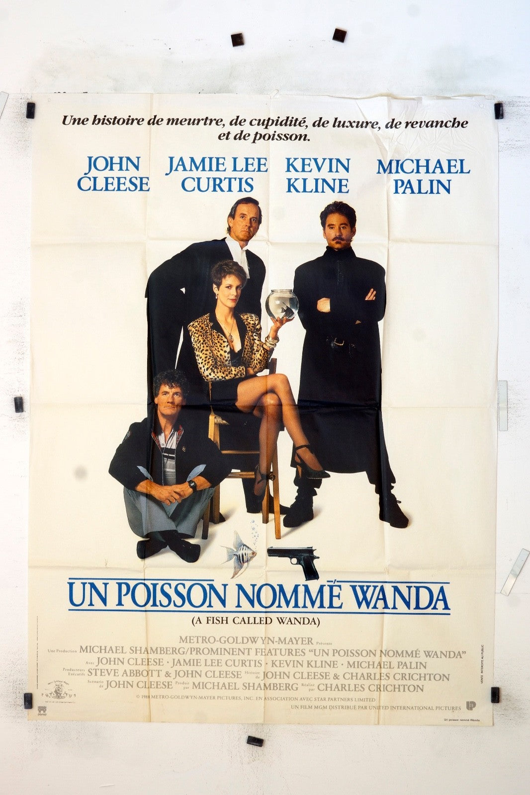 UN POISSON NOMMÉ WANDA JOHN CLEESE MOVIE POSTER 120x160
