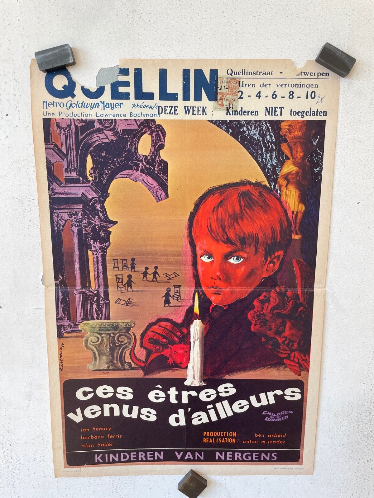 CES ÊTRES VENUS D’AILLEURS, BELGIAN MOVIE ORIGINAL 30x55 IAN HENDRY – BARBARA