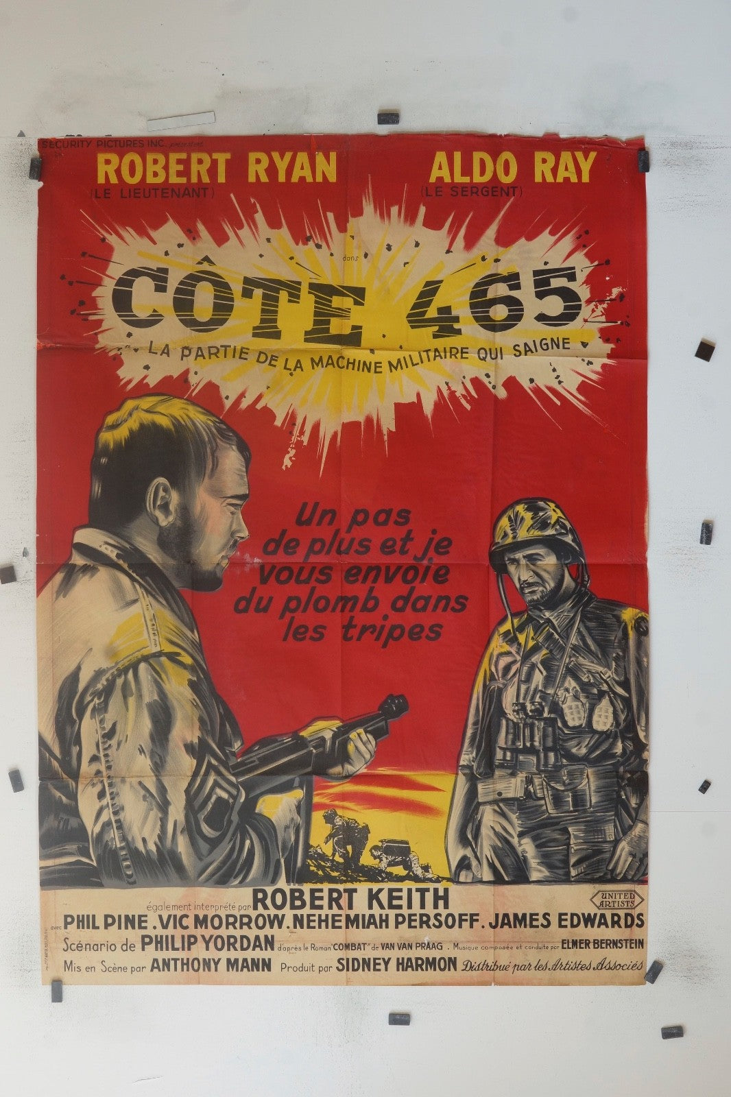 CÔTÉ 465 ROBERT RYAN MOVIE POSTER ORIGINAL 120x160