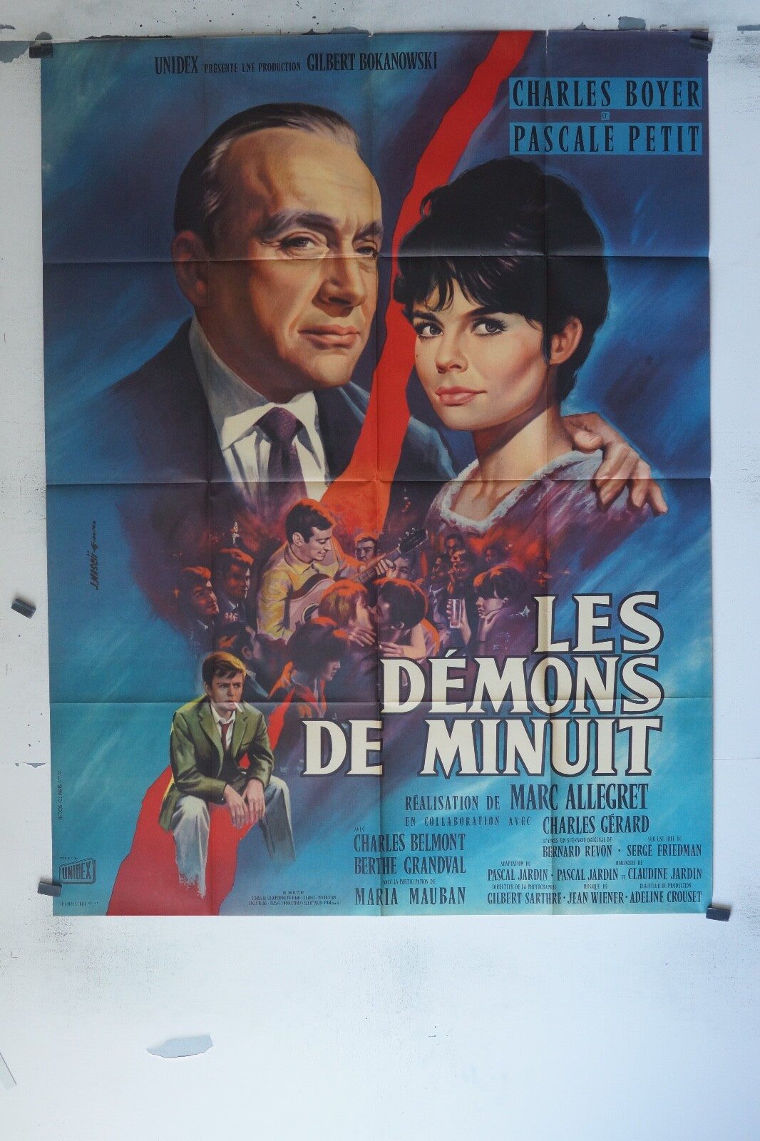 LES DEMONS DE MINUIT POSTER ORIGINAL 120x160 CHARLES BOYER