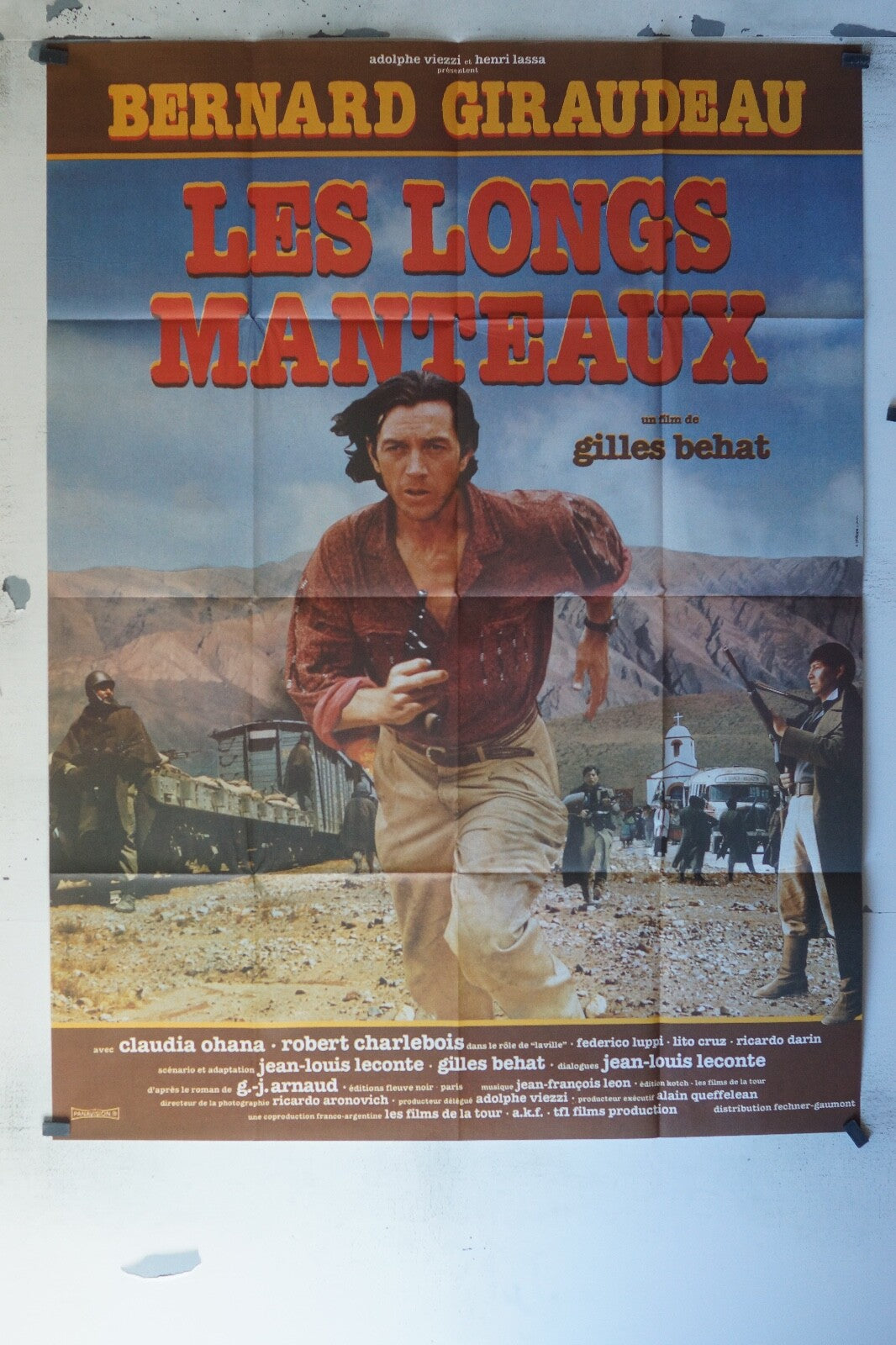 LES LONGS MANTEAUX MOVIE POSTER ORIGINAL 120x160 BERNARD GIRAUDEAU