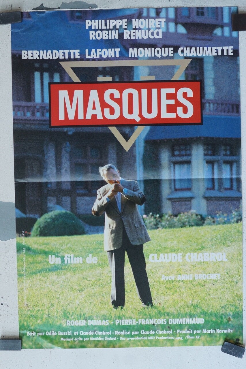 MASQUES POSTER ORIGINAL (40X60) PHILIPPE NOIRET – ROBIN RENUCCI