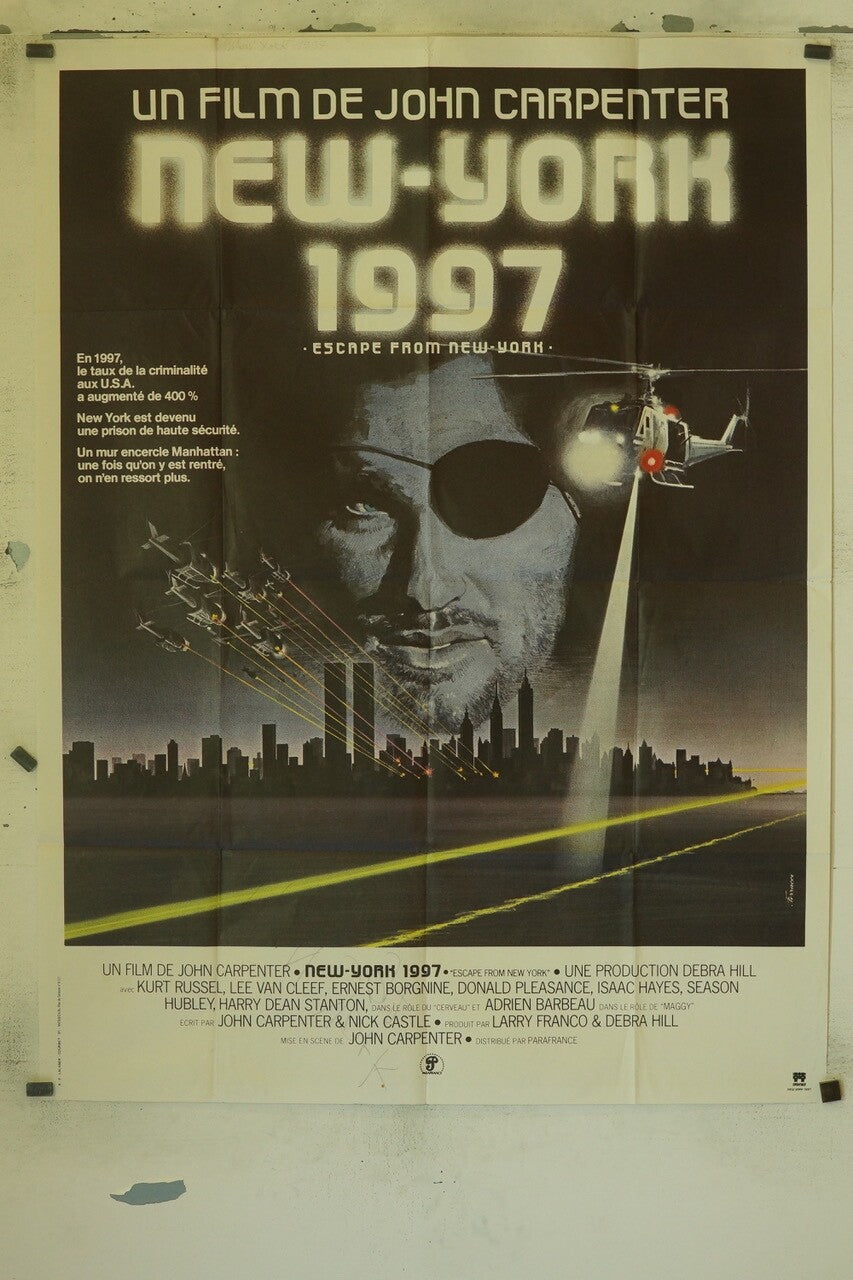 NEW-YORK 1997 MOVIE POSTER ORIGINAL 120x160 JOHN CARPENTER