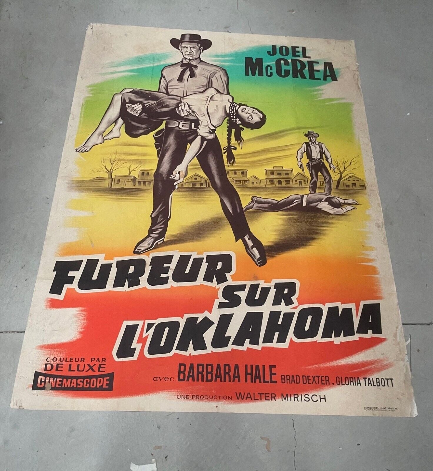 LA FUREUR SUR L'OKLAHOMA, BERNARD HALE, MOVIE POSTER ORIGINAL (120X160)