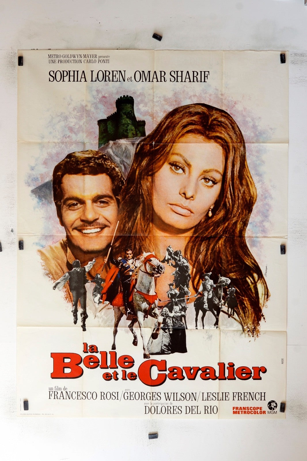 LA BELLE ET LE CAVALIER SOPHIA LOREN POSTER ORIGINAL 120x160