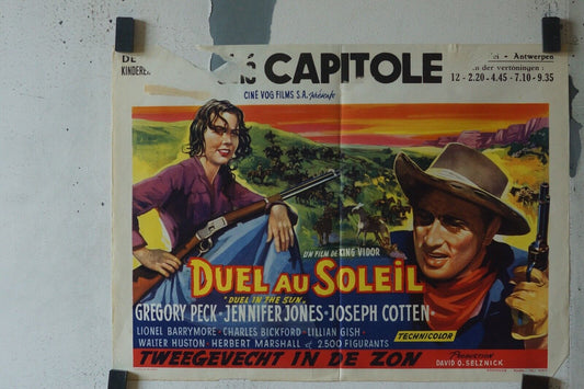 DUEL AU SOLEIL MOVIE POSTER ORIGINAL (55X37) GREGORY PECK