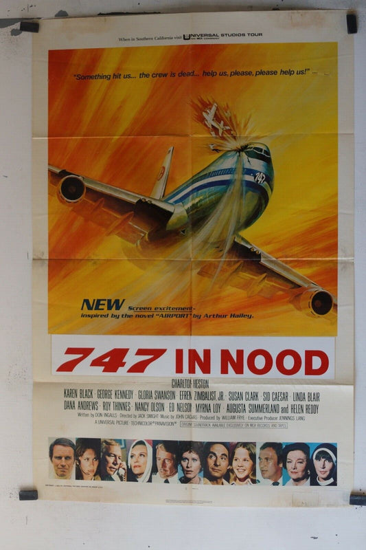 747 IN NOOD, MOVIE ORIGINAL POSTER (69x103), Charlton Heston