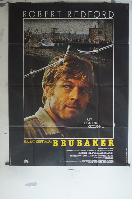 BRUBAKER MOVIE POSTER ORIGINAL 120x160 ROBERT REDFORD
