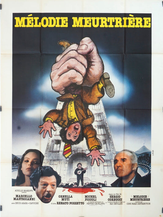 MÉLODIE MEURTRIÈRE MOVIE POSTER ORIGINAL 120x160 MARCELLO MASTROIANNI