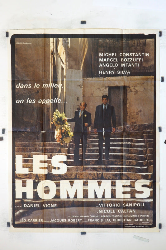 LES HOMMES MICHEL CONSTANTIN ORIGINAL MOVIE POSTER 120x160
