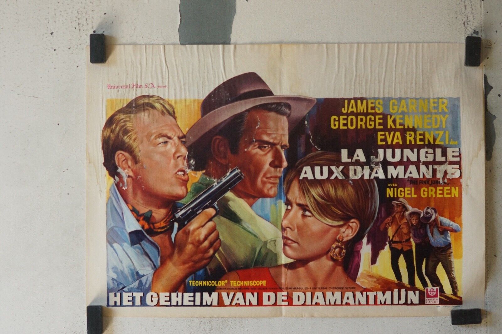 LA JUNGLE AUX DIAMANTS MOVIE POSTER ORIGINAL (55X37) JAMES GARNER