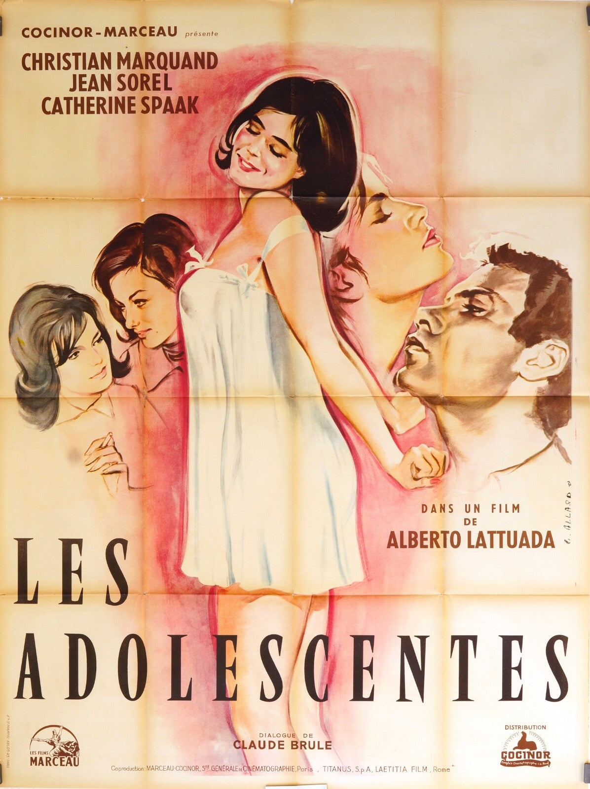 LES ADOLESCENTES MOVIE POSTER ORIGINAL 120x160 CHRISTIAN MARQUAND