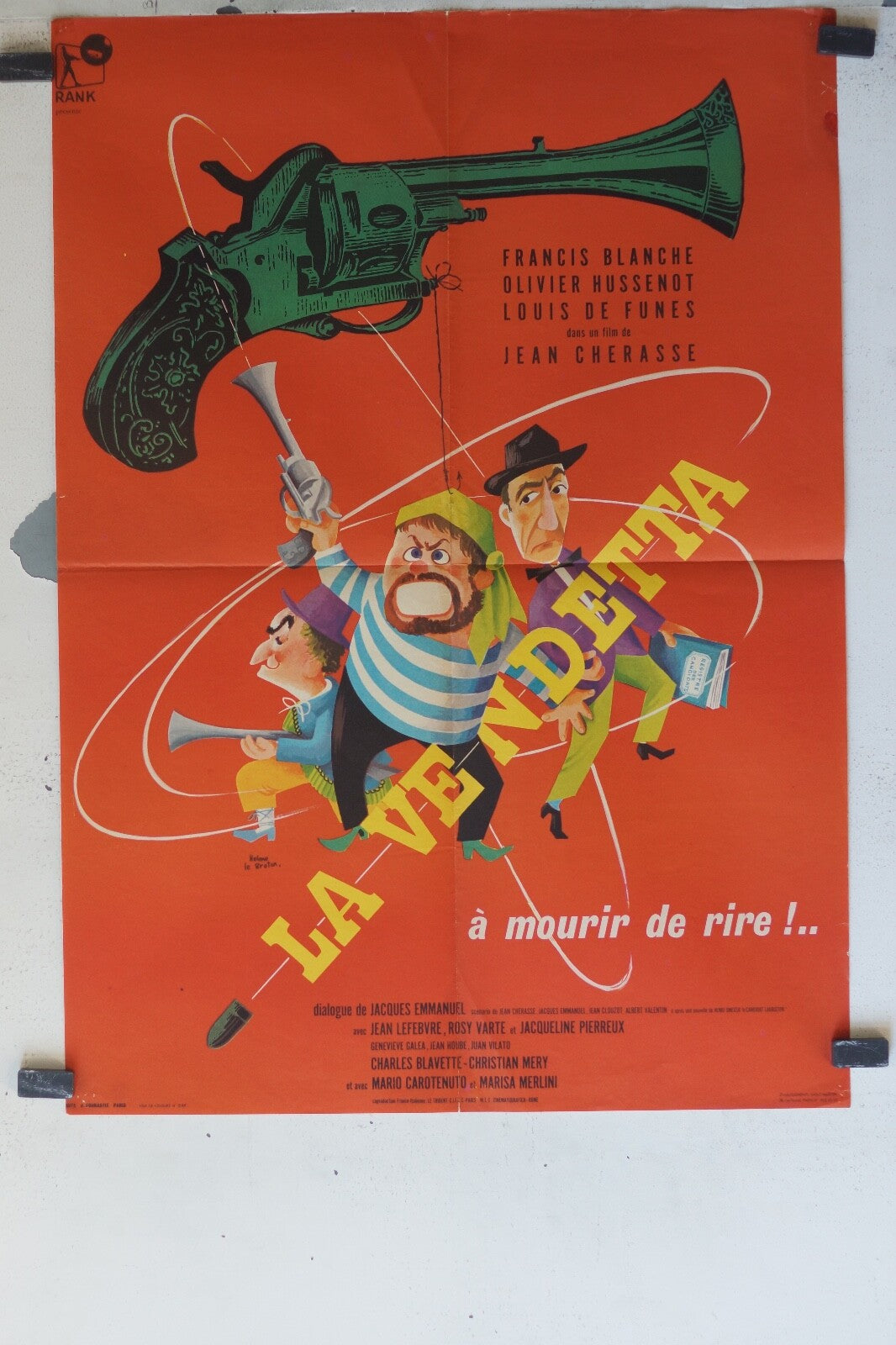 VENDETTA  (LA) MOVIE POSTER ORIGINAL (60X80) Louis de funès , Francis Blanche