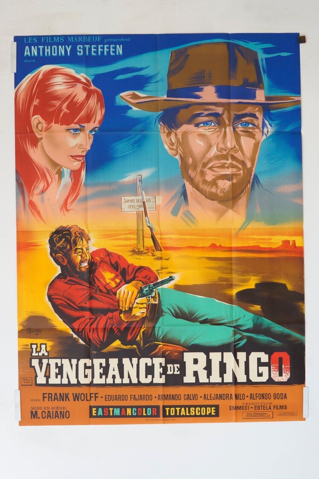 LA VENGEANCE DE RINGO MOVIE POSTER ORIGINAL (120X160) ANTHONY STEFFEN