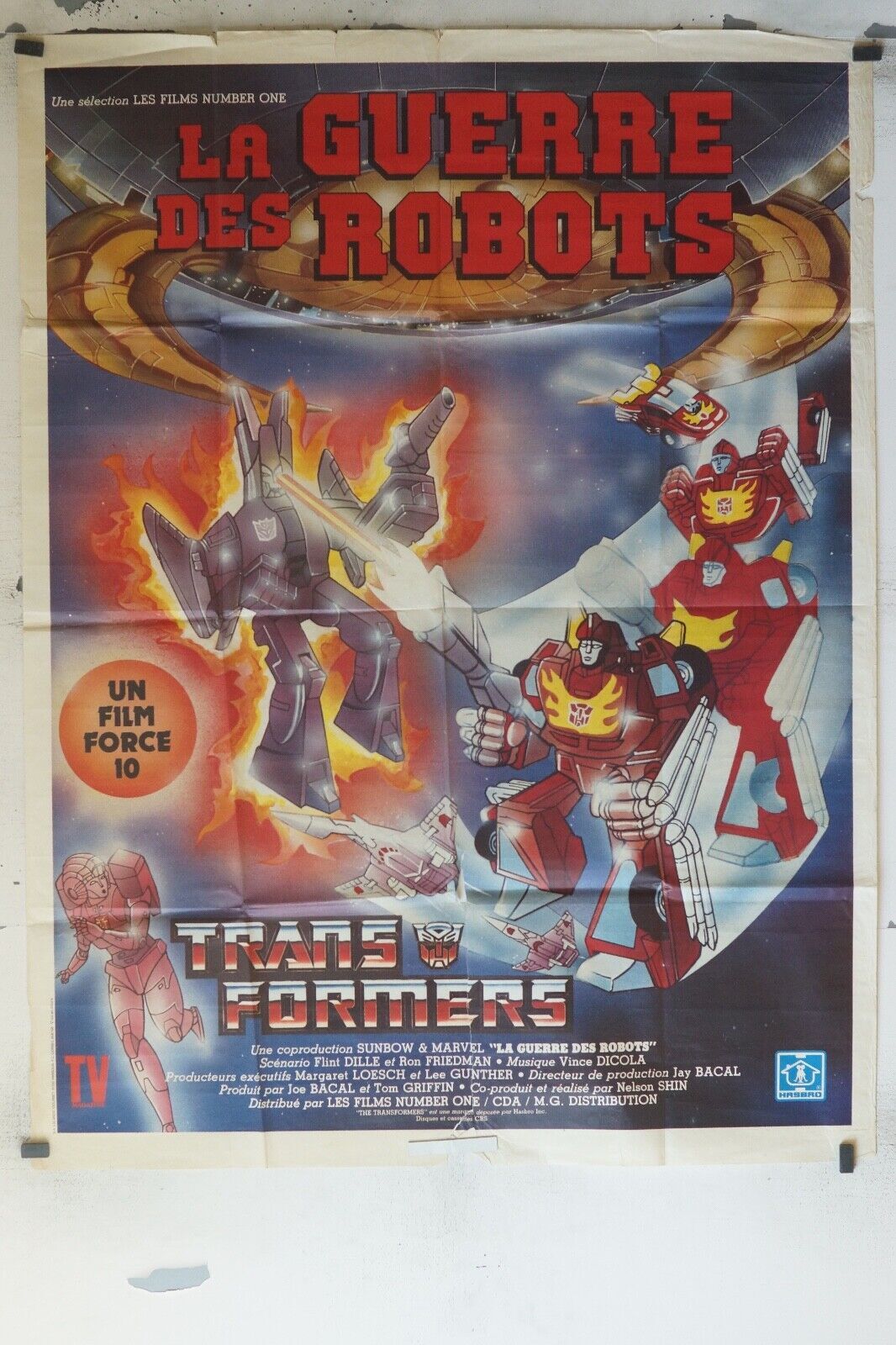 LA GUERRE DES ROBOTS MOVIE POSTER ORIGINAL 120x160 TRANSFORMERS