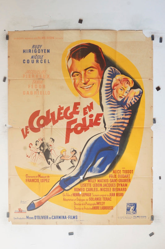 LE COLLÈGE EN FOLIE RUDY HIRIGOYEN MOVIE POSTER ORIGINAL (120x160)