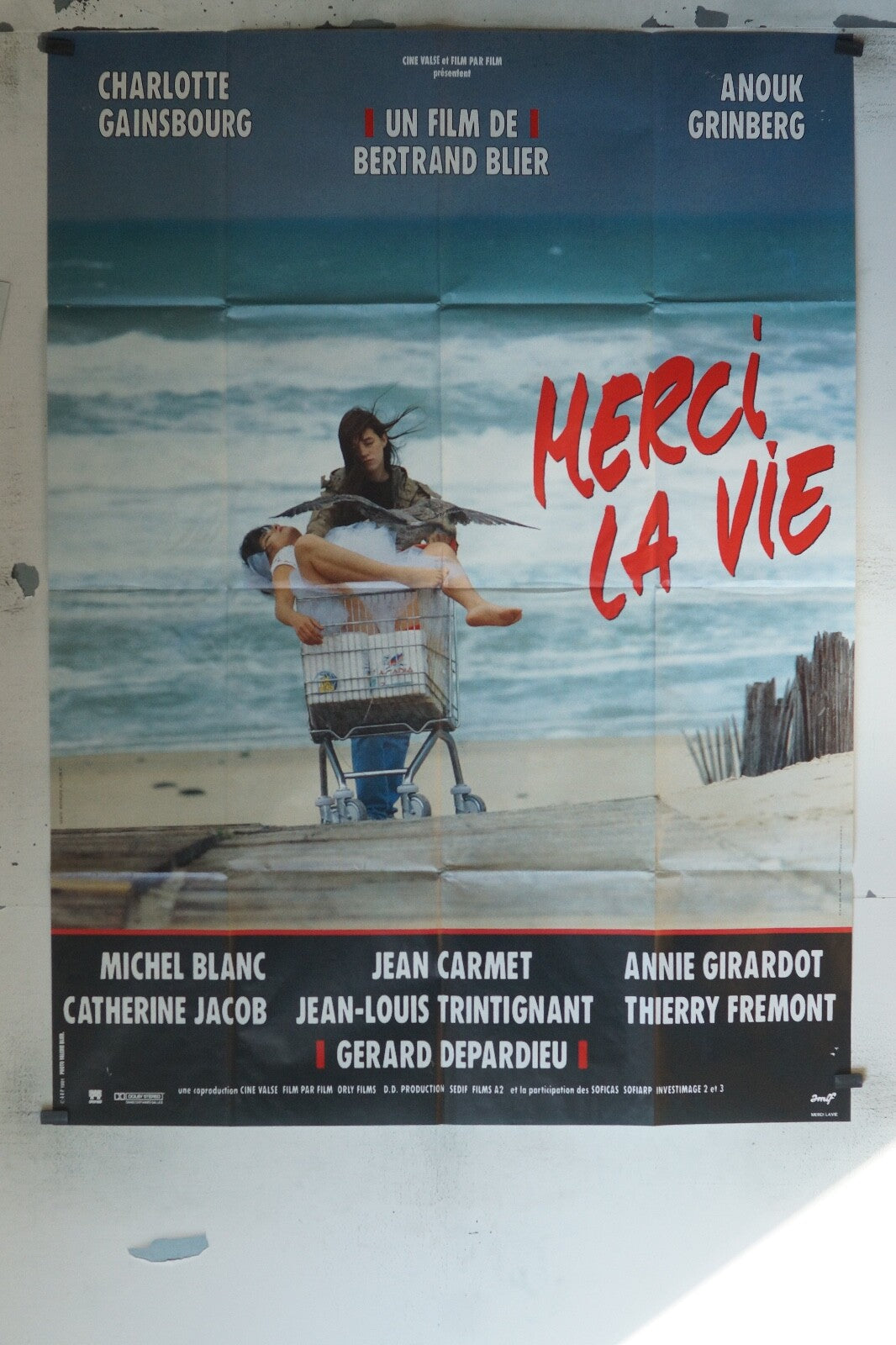 MERCI LA VIE MOVIE POSTER ORIGINAL 120x160 CHARLOTTE GAINSBOURG