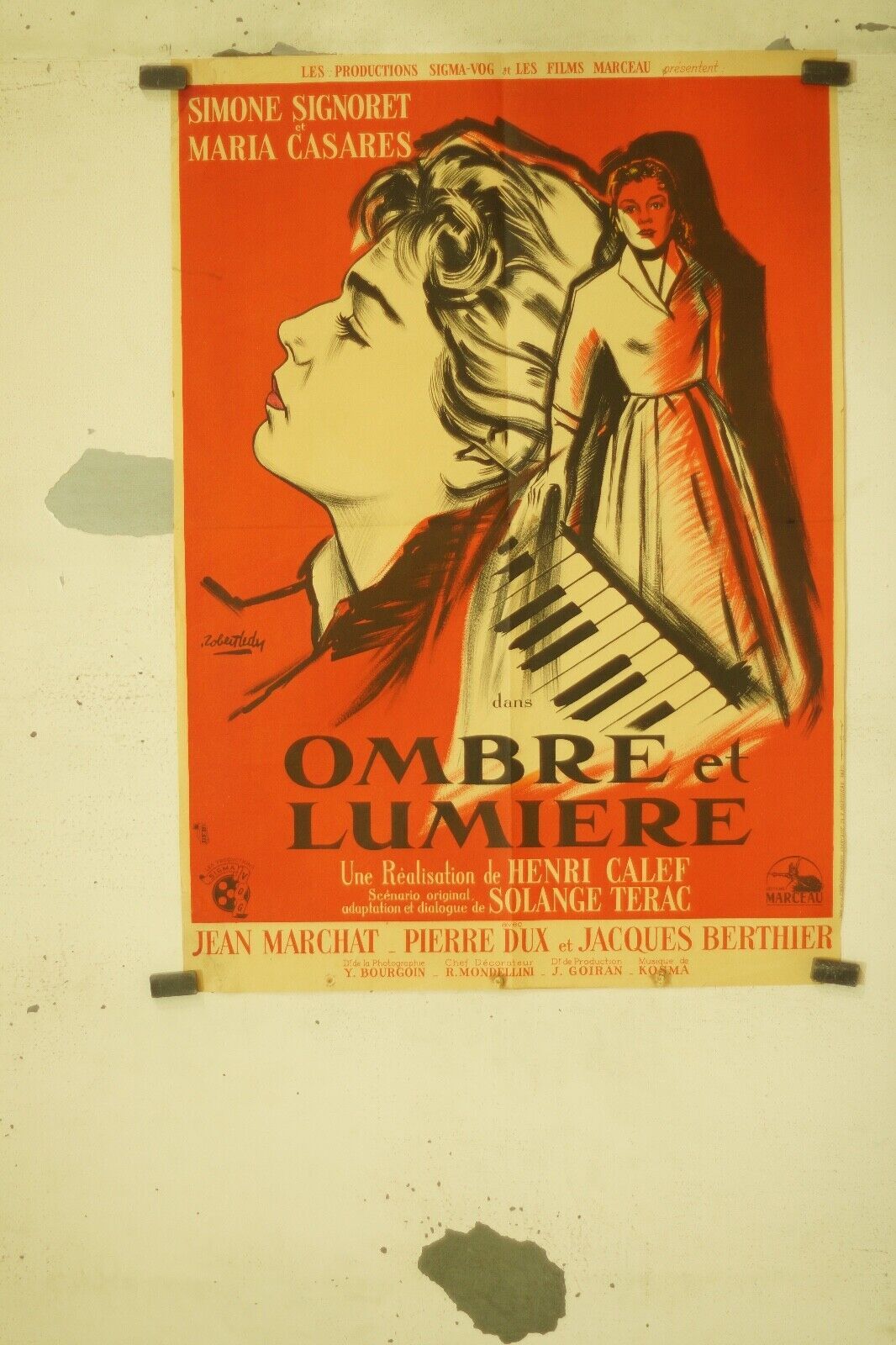 OMBRE ET LUMIERE MOVIE POSTER ORIGINAL (60X80) SIMONE SIGNORET – MARIA CASARES