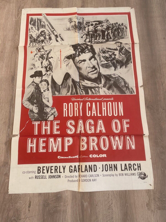THE SAGA OF HEMP BROWN (70X100) ORIGINAL MOVIE POSTER RORY CALHOUN