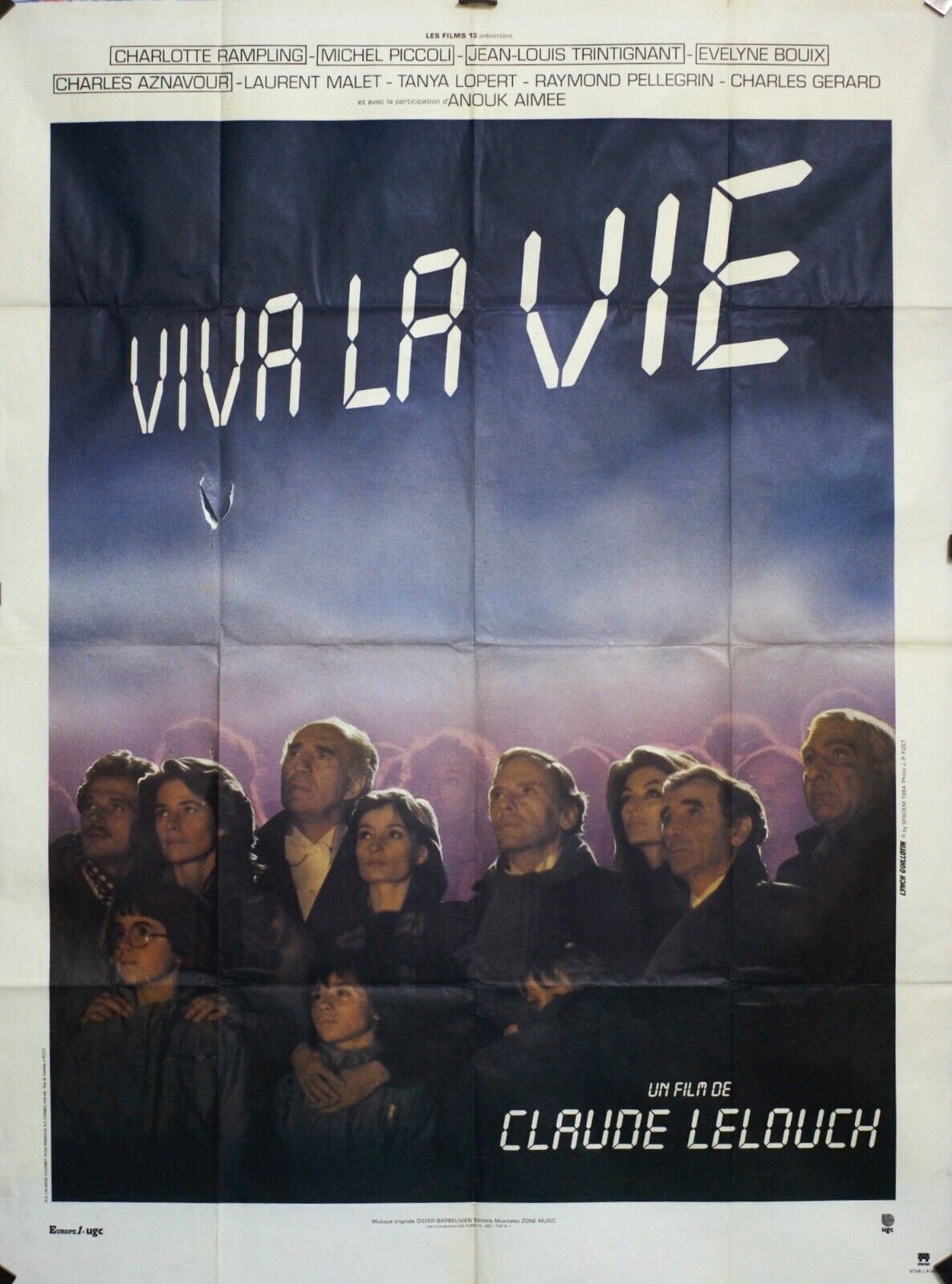 VIVA LA VIE Original Movie Poster 120X160 CHARLOTTE RAMPLING, CLAUDE LELOUCH
