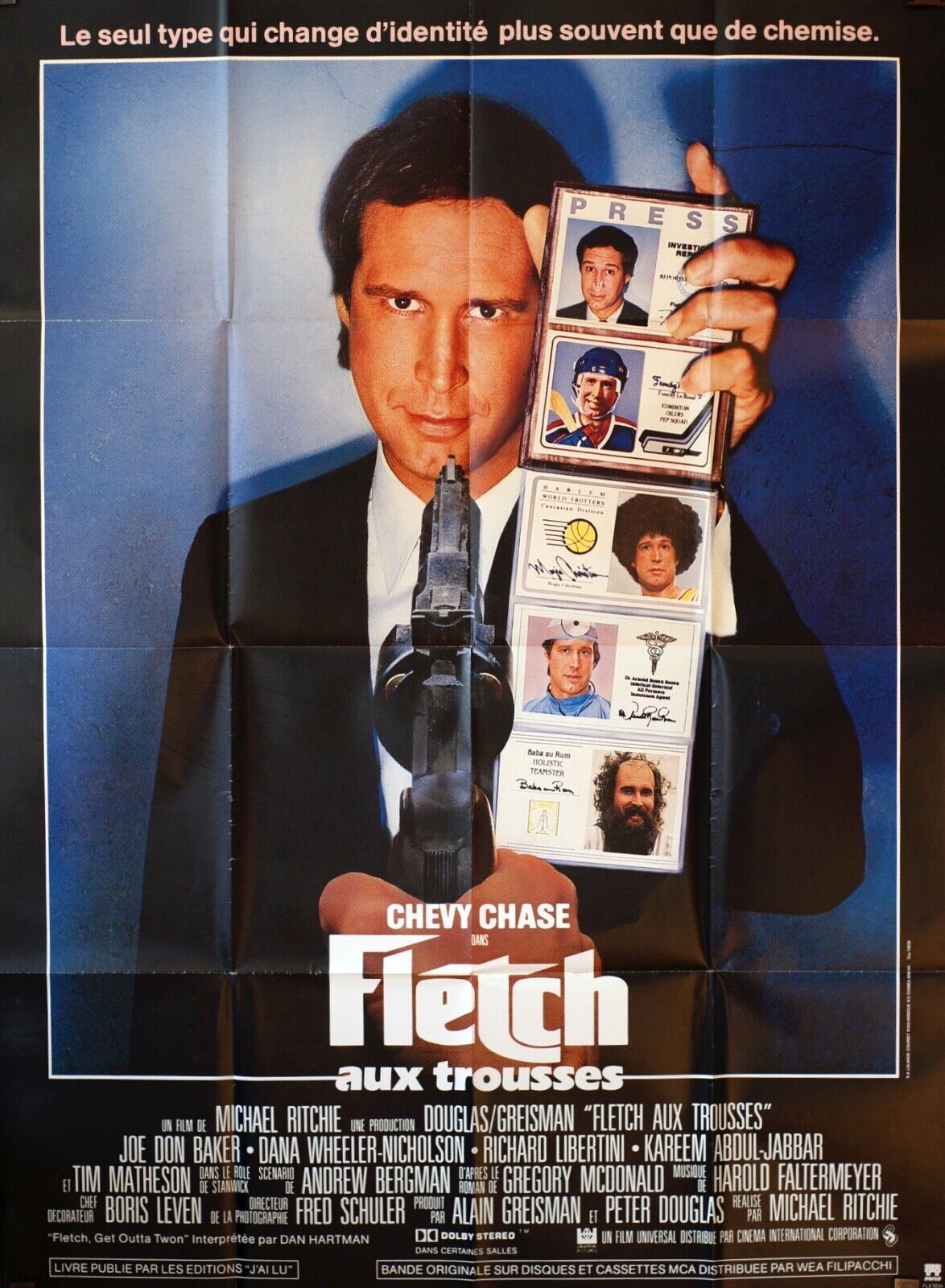 FLETCH AUX TROUSSES ORIGINAL MOVIE POSTER 120x160 CHEVY CHASE