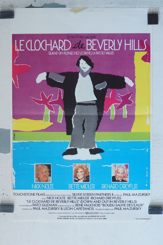 LE CLOCHARD DE BEVERLY HILLS ORIGINAL 40x60 NICK NOLTE – BETTE MIDLER