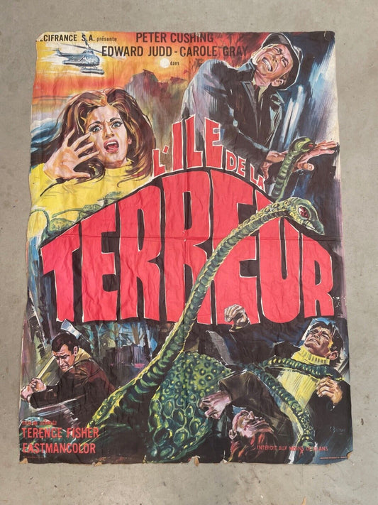 L’ILE DE LA TERREUR MOVIE POSTER ORIGINAL (60X80) PETER CUSHING