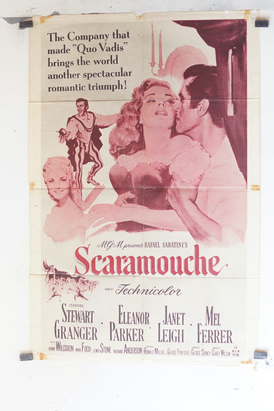 SCARAMOUCHE (1952) 70X100) ORIGINAL MOVIE POSTER STEWART GRANGER – ELEANOR PARLE