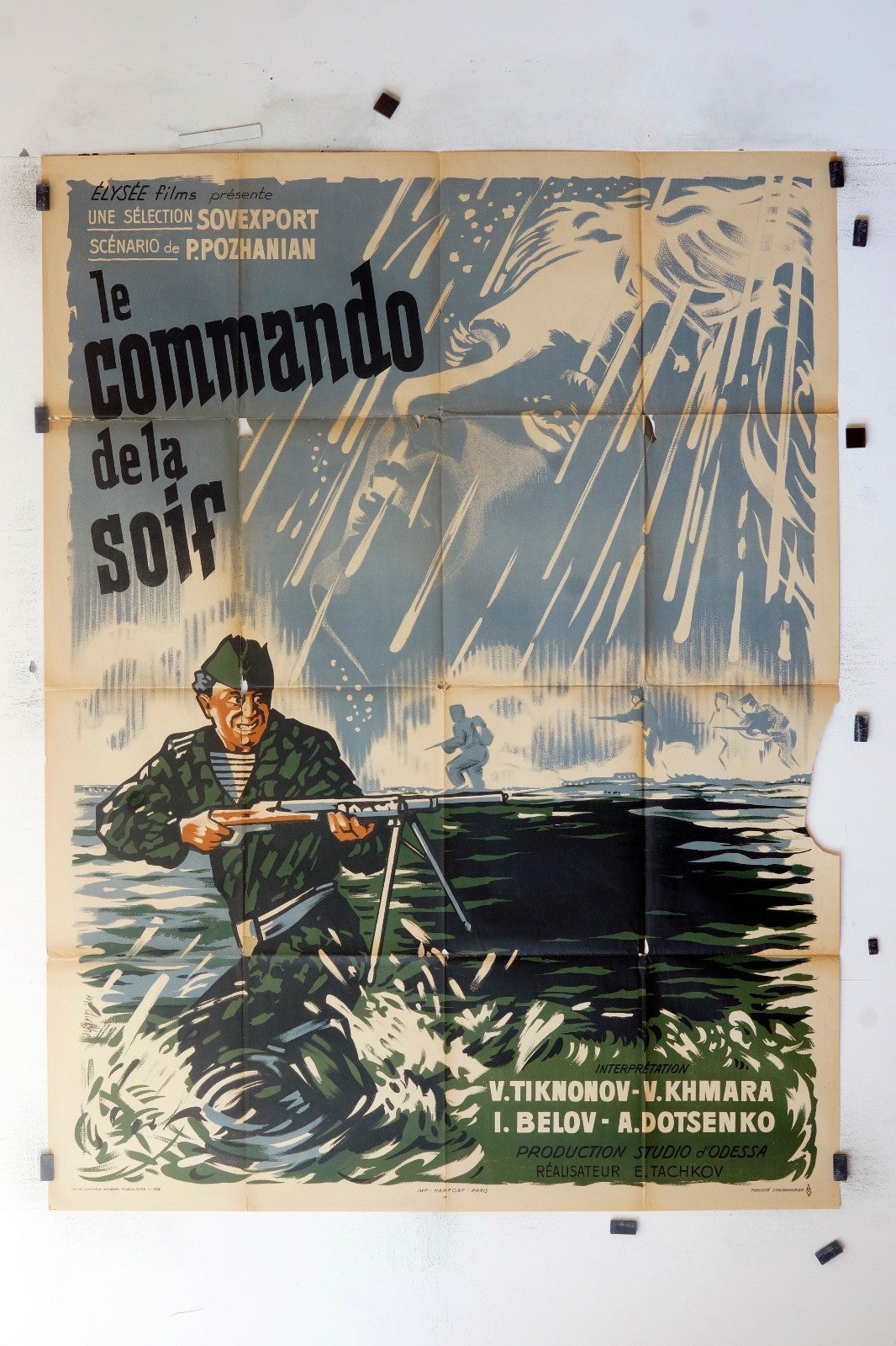LE COMMANDO DE LA SOIF V.TIKNONOV MOVIE POSTER ORIGINAL (120X160)