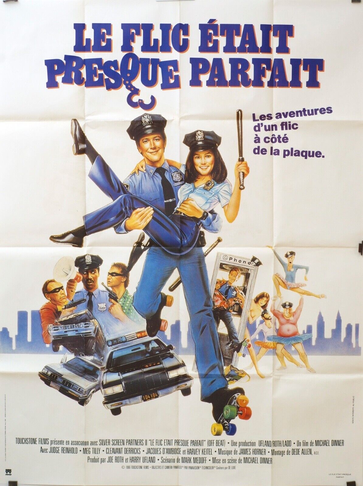 LE FLIC ÉTAIT PRESQUE PARFAIT POSTER ORIGINAL 120x160 JUDGE REINHOLD
