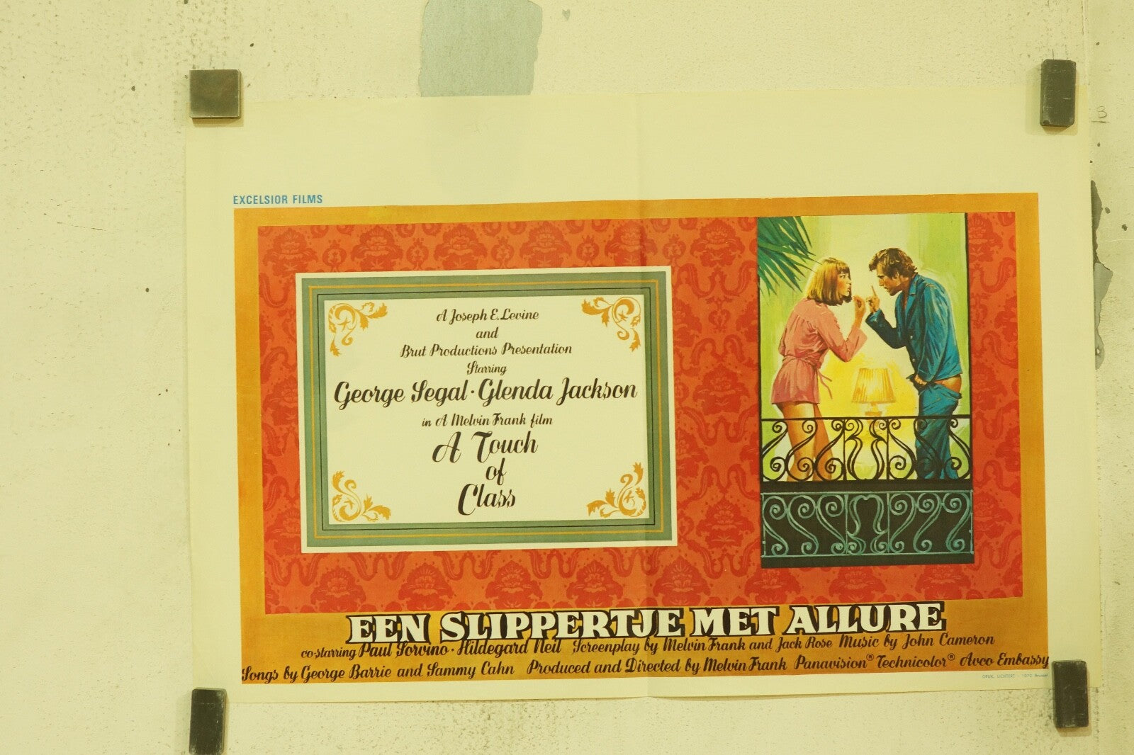 EEN SLIPPERTJE MET ALLURE MOVIE POSTER ORIGINAL 55X36 GEORGE SEGAL – GLENDA JACK