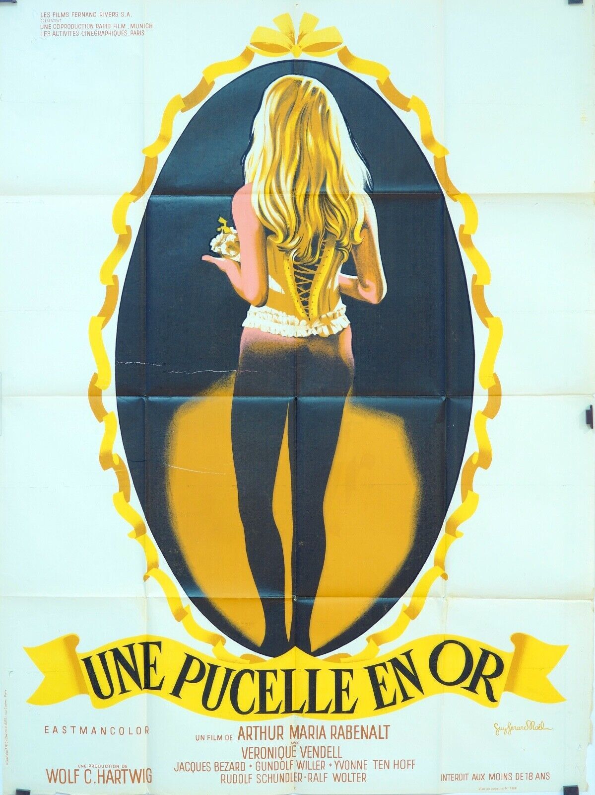 UNE PUCELLE EN OR MOVIE POSTER ORIGINAL 120x160 VÉRONIQUE VENDELL