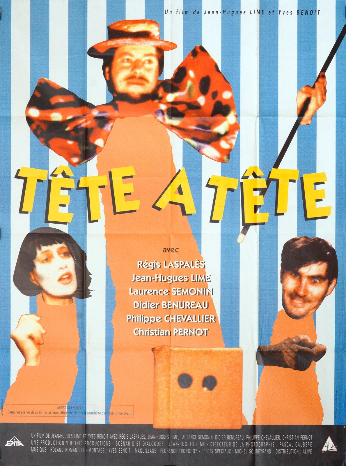 TÊTE A TÊTE MOVIE ORIGINAL POSTER 120x160  RÉGIS LASPALÈS