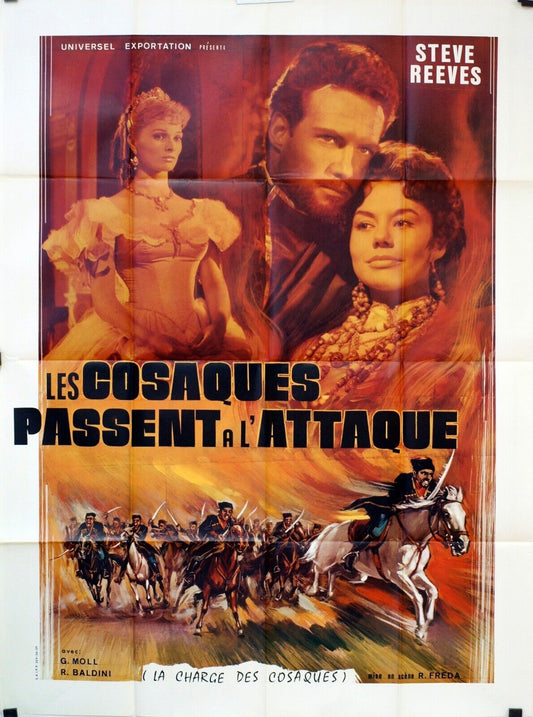 LES COSAQUES PASSENT À L’ATTAQUE MOVIE POSTER ORIGINAL 120x160 STEVE REEVES