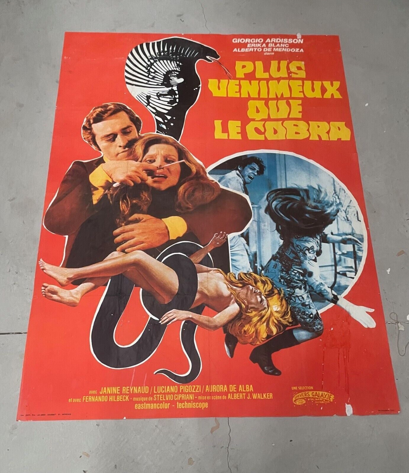 PLUS VENIMEUX QUE LE COBRA, JANINE REYNAUD, MOVIE POSTER ORIGINAL (120X160)