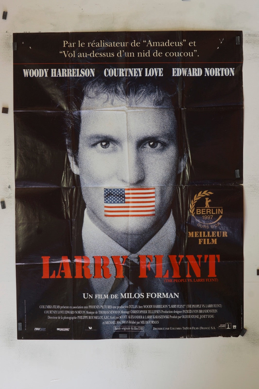 LARRY FLYNT WOODY HARRELSON MOVIE POSTER ORIGINAL 120x160