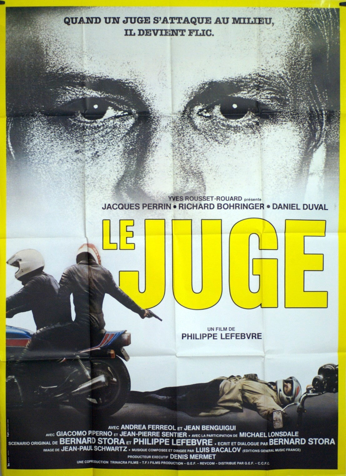 LE JUGE MOVIE POSTER ORIGINAL 120x160  JACQUES PERRIN