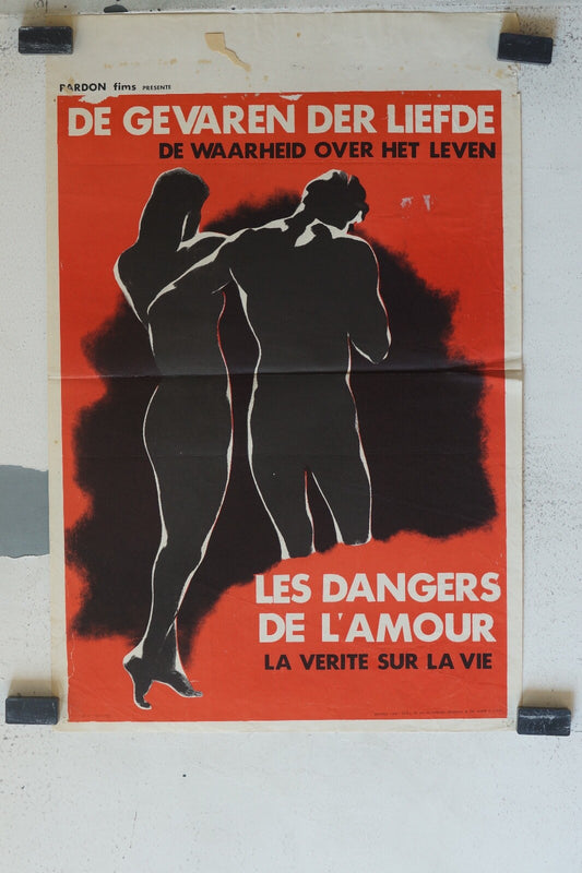 DANGERS DE L’AMOUR (LES),belge ORIGINAL MOVIE POSTER 30x55 DE GEVAREN DER LIEFDE