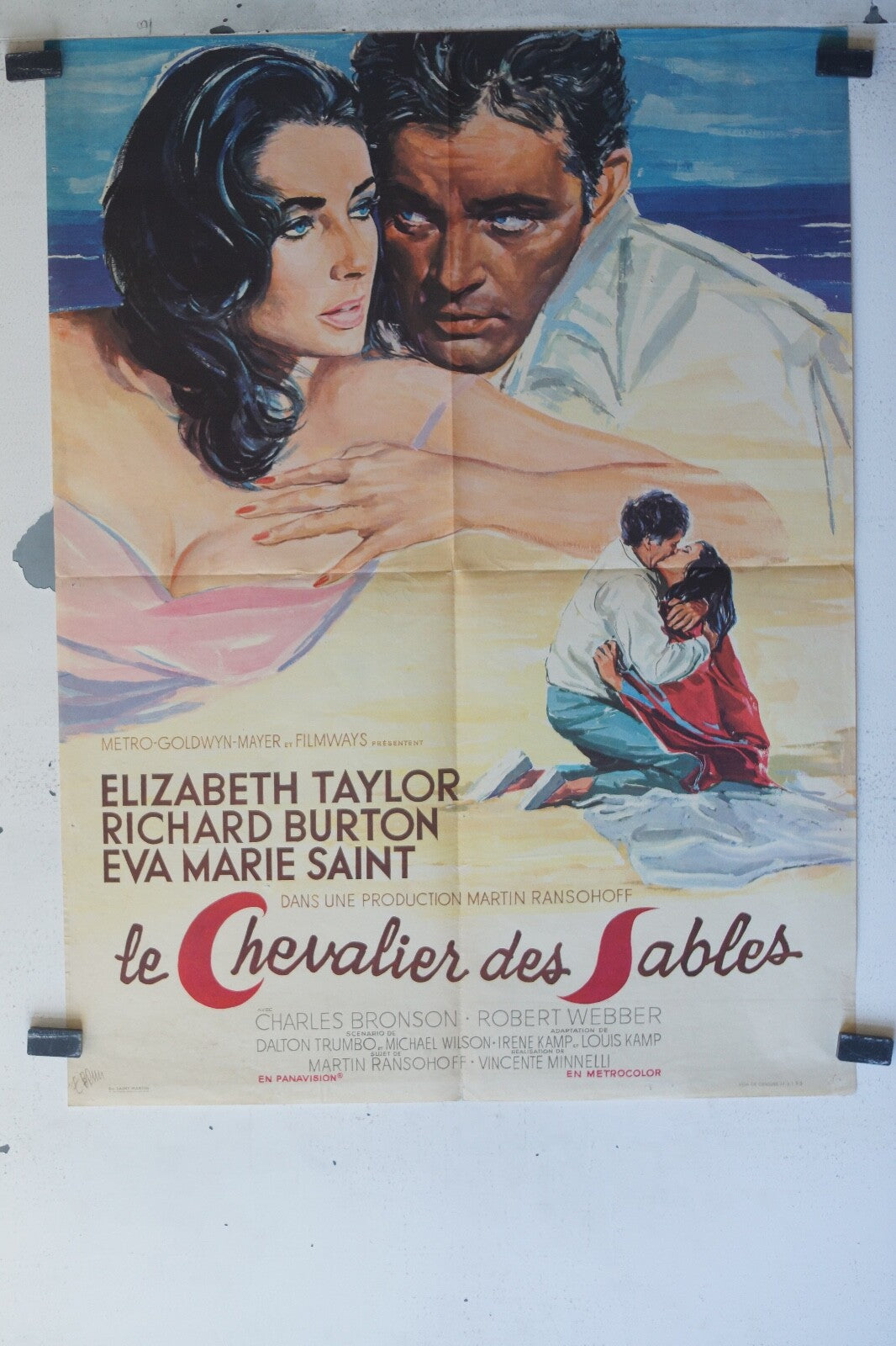 CHEVALIER DES SABLES ( Movie poster ORIGINAL 60x80 Elizabeth Taylor 