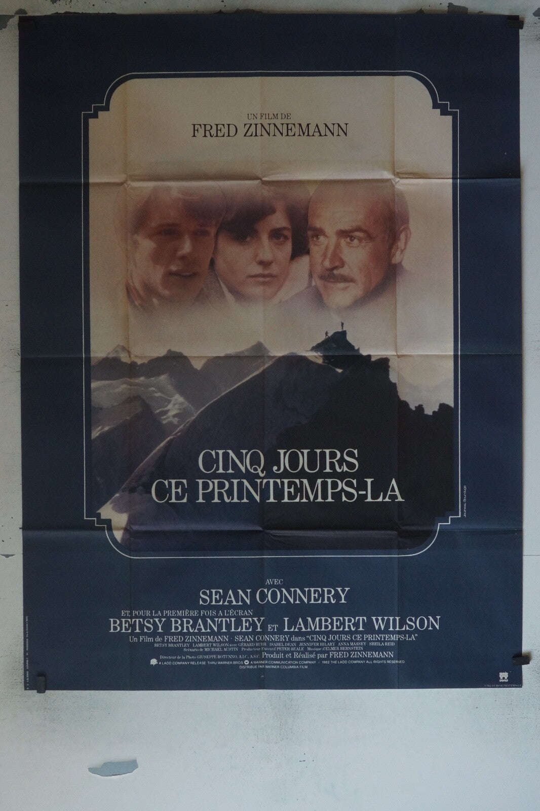 CINQ JOURS CE PRINTEMPS LÀ POSTER ORIGINAL 120x160 SEAN CONNERY