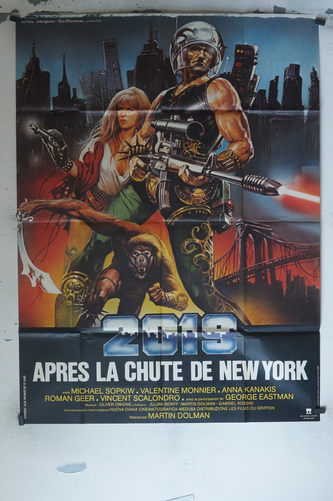 2019, APRÈS LA CHUTE DE NEW-YORK POSTER ORIGINAL 120x160 MICHAEL SOPKIW