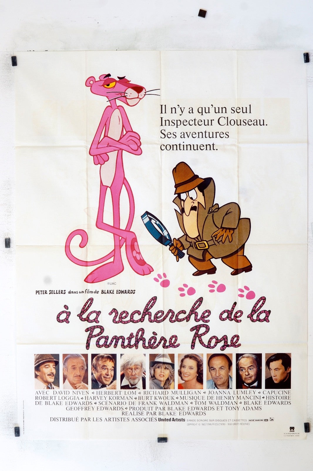 A LA RECHERCHE DE LA PANTHÈRE ROSE DAVID NIVEN MOVIE POSTER 120x160  JOHN WAYNE