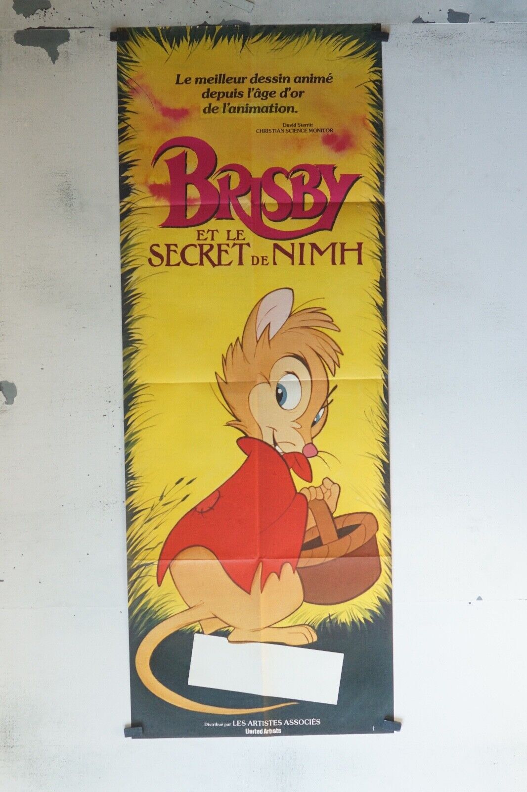 BRISBY ET LE SECRET DE NIMH MOVIE POSTER ORIGINAL 60x160 WALT DISNEY