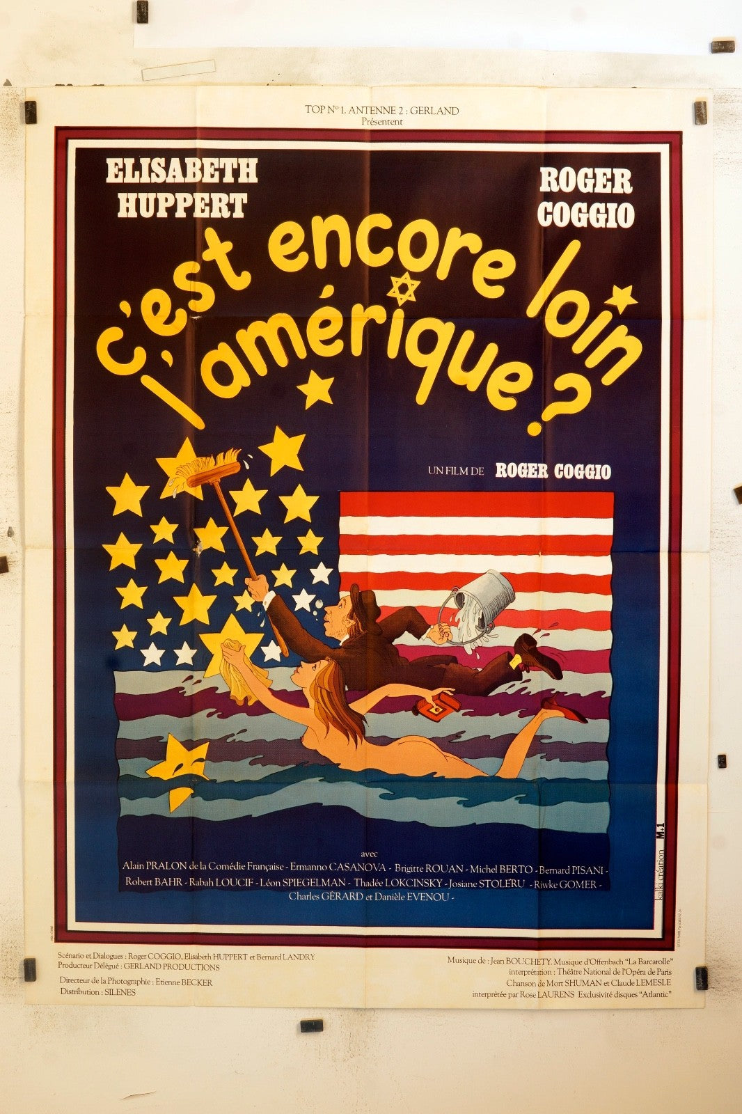C’EST ENCORE LOIN L’AMÉRIQUE ELISABETH HUPPERT MOVIE POSTER ORIGINAL120x160