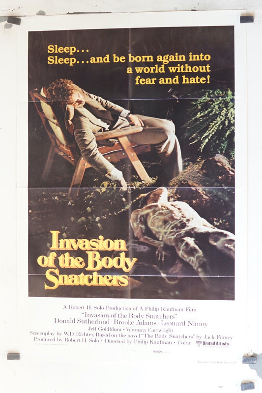 INVASION OF THE BODY SNATCHERS ORIGINAL MOVIE POSTER 60x80 Donald Sutherland