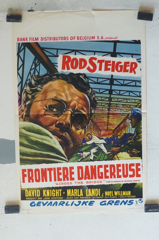 FRONTIERE DANGEREUSE, belge ORIGINAL MOVIE POSTER 30x55 Rod Steiger
