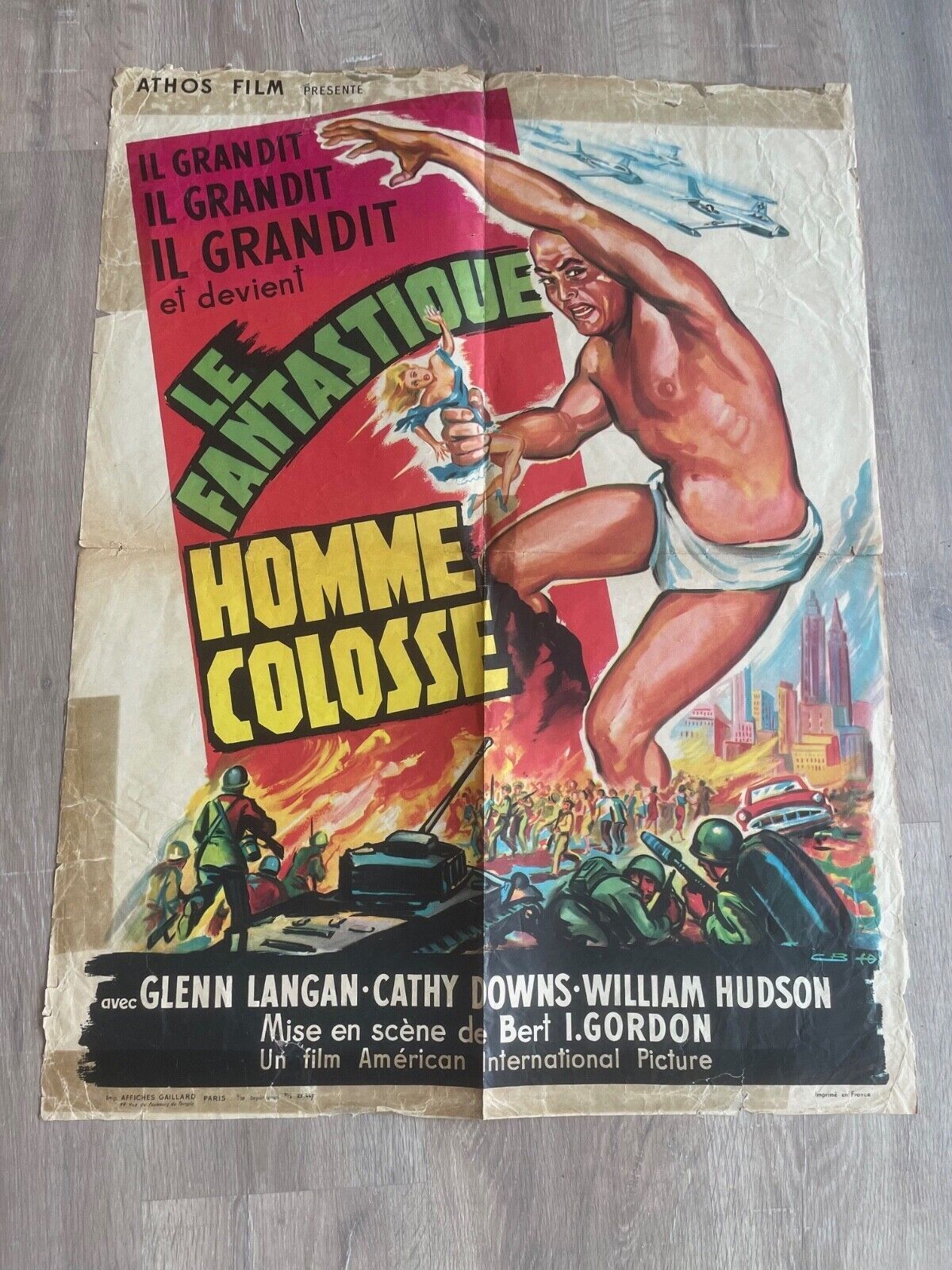 LE FANTASTIQUE, HOMME COLOSSE POSTER ORIGINAL (60X80) GLENN LANGAN
