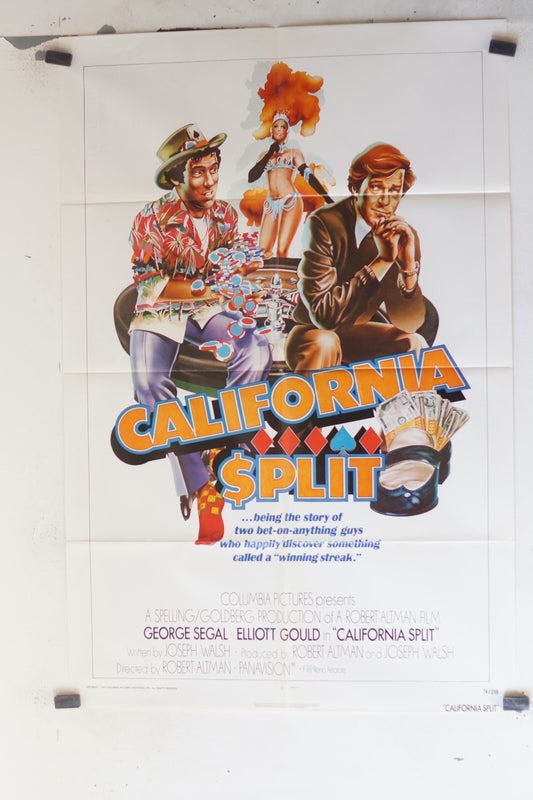 CALIFORNIA SPLINT (1974), movie poster original 70 X 100, GEORGE SEGAL